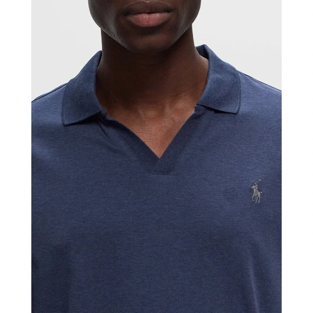 Polo Ralph Lauren Classic Fit Soft Cotton Johnny Collar Polo Shirt Navy L NWT
